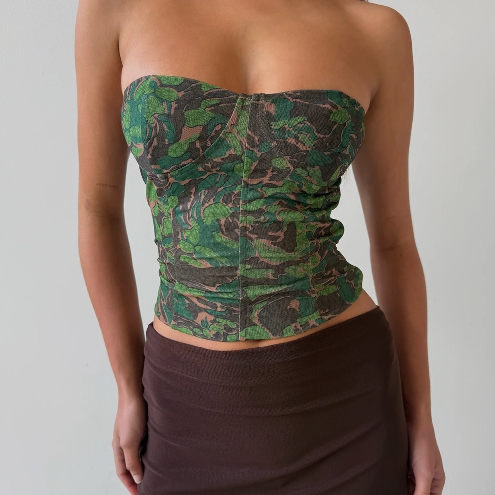 Tiger Mist Dulce Corset Green Camo